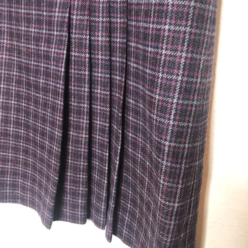 Plaid Wool Blend Skirt Size 5 - Picture 5 of 5